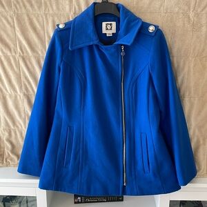 Anne Klein pea coat-Royal blue.